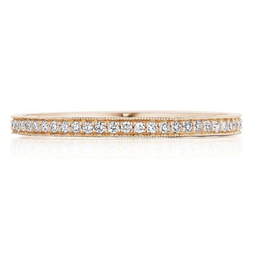 French Pavé Diamond Wedding Band